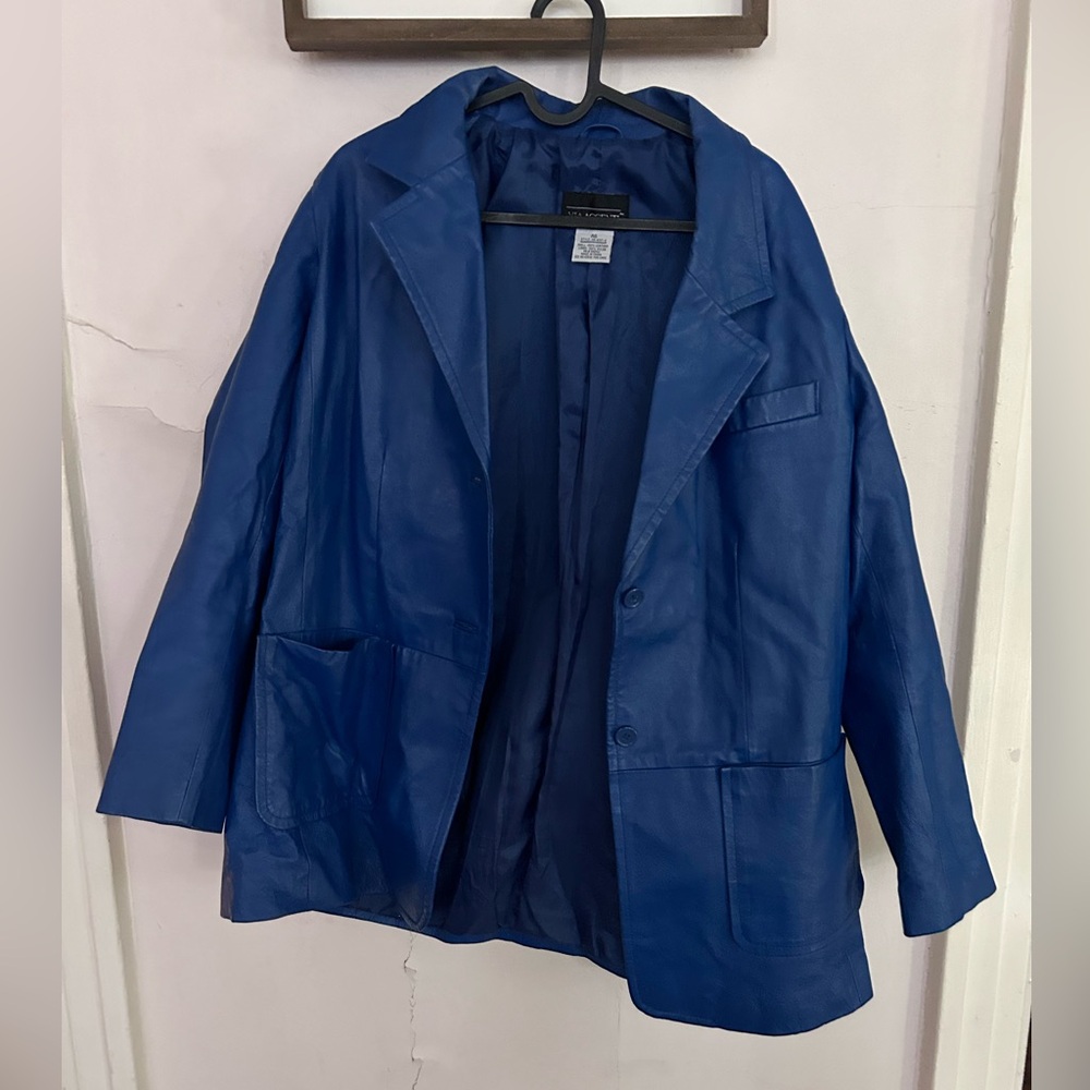 Blue Leather Jacket